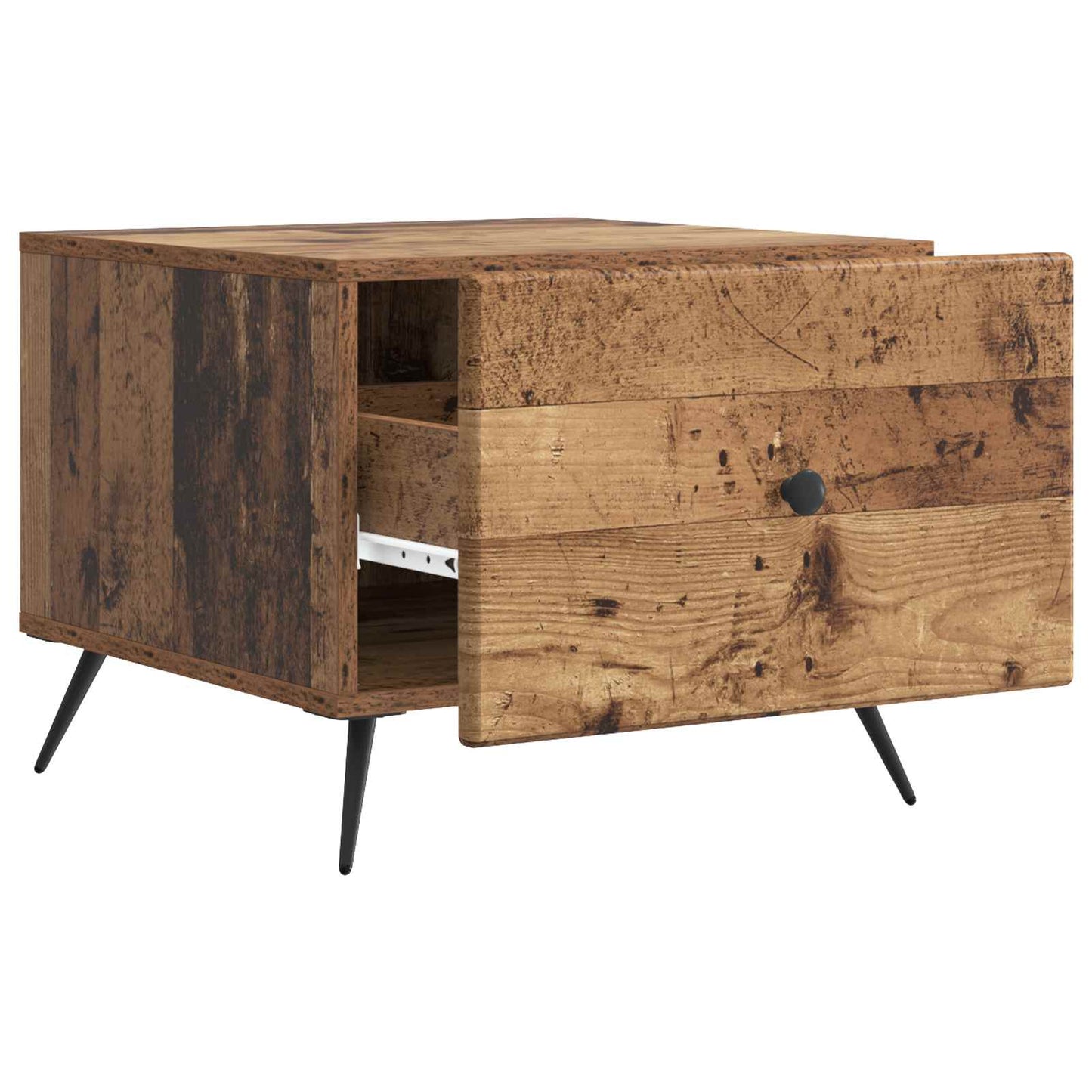 Kaffebord med skuff Gammelt tre 49 x 50 x 40 cm Konstruert tre