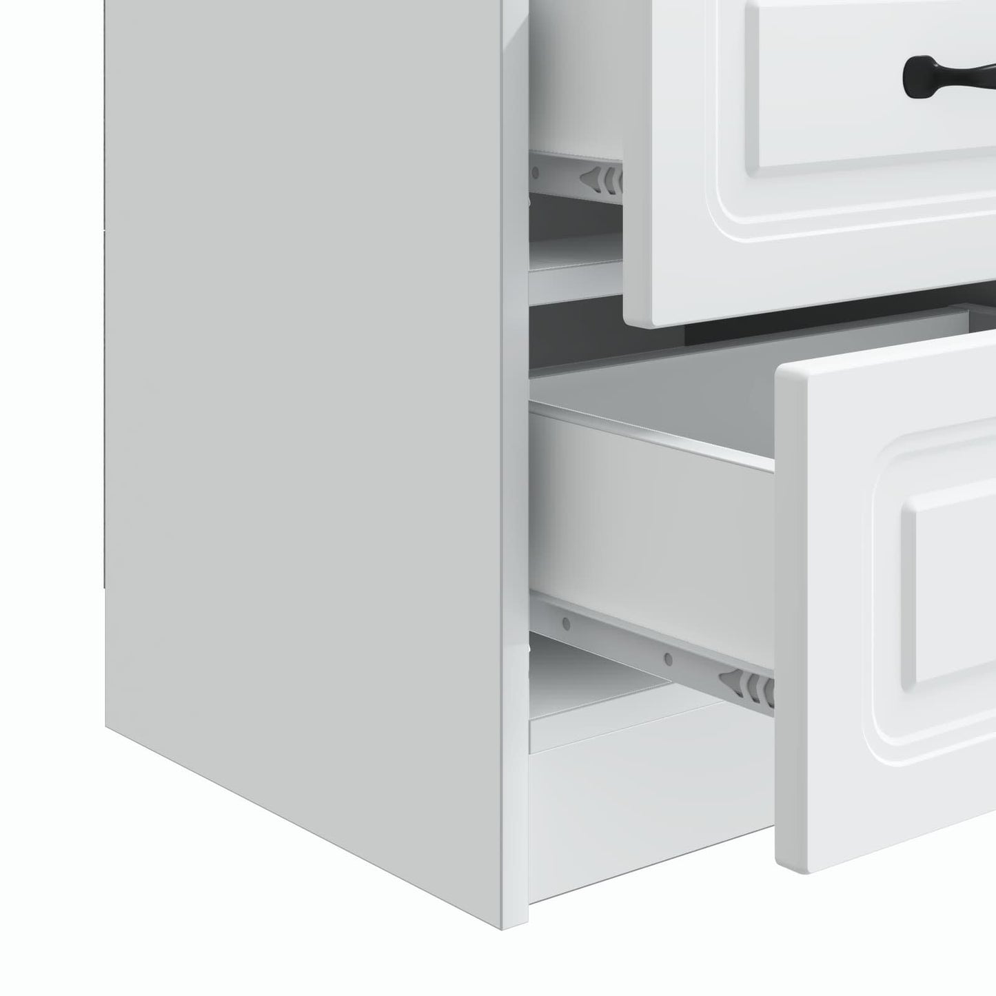 Nattbordskap 2 pcs Hvit 43 x 34,5 x 44,5 cm Konstruert tre