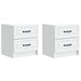 Nattbordskap 2 pcs Hvit 43 x 34,5 x 44,5 cm Konstruert tre