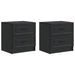 Nattbordskap 2 pcs Svart 43 x 34,5 x 44,5 cm Konstruert tre