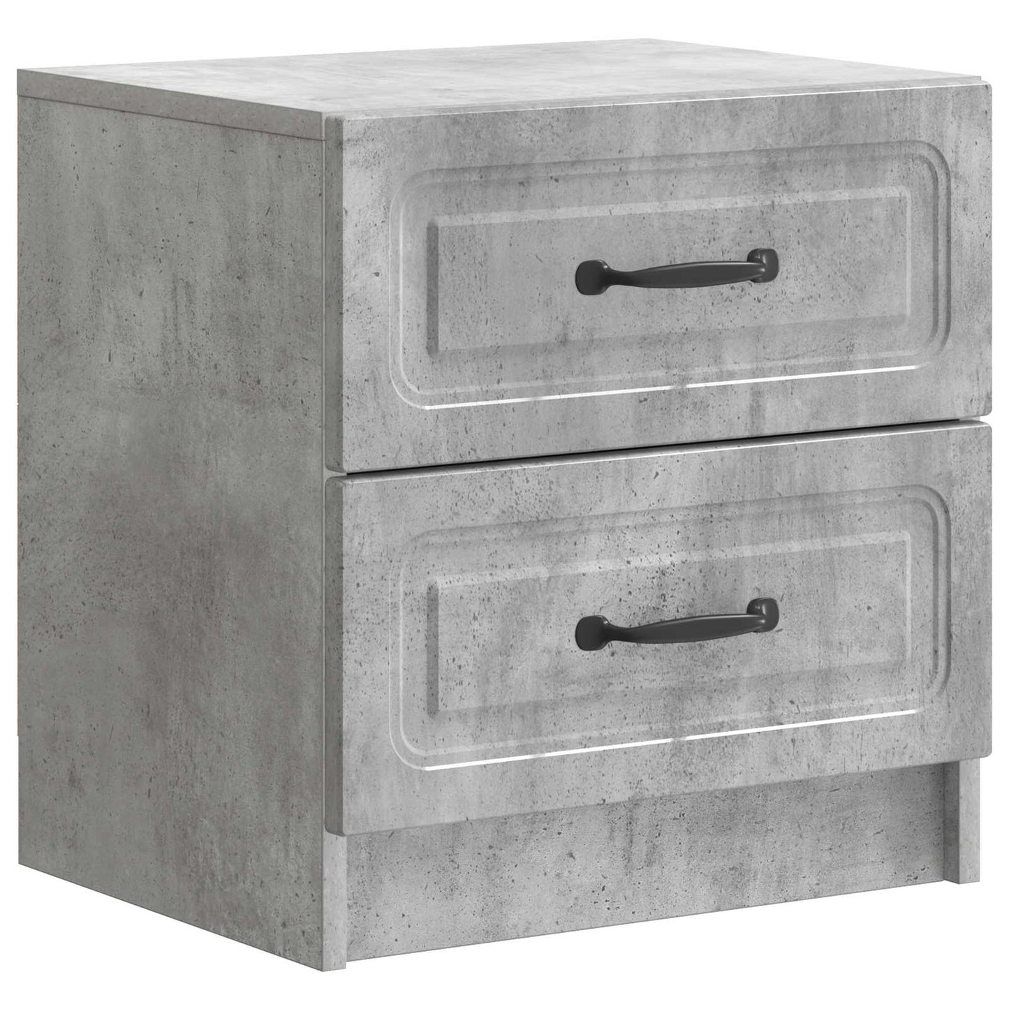 Nattbordskap 2 pcs Betonggrå 43 x 34,5 x 44,5 cm Konstruert tre