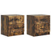 Nattbordskap 2 pcs Røkt Eik 43 x 34,5 x 44,5 cm Konstruert tre