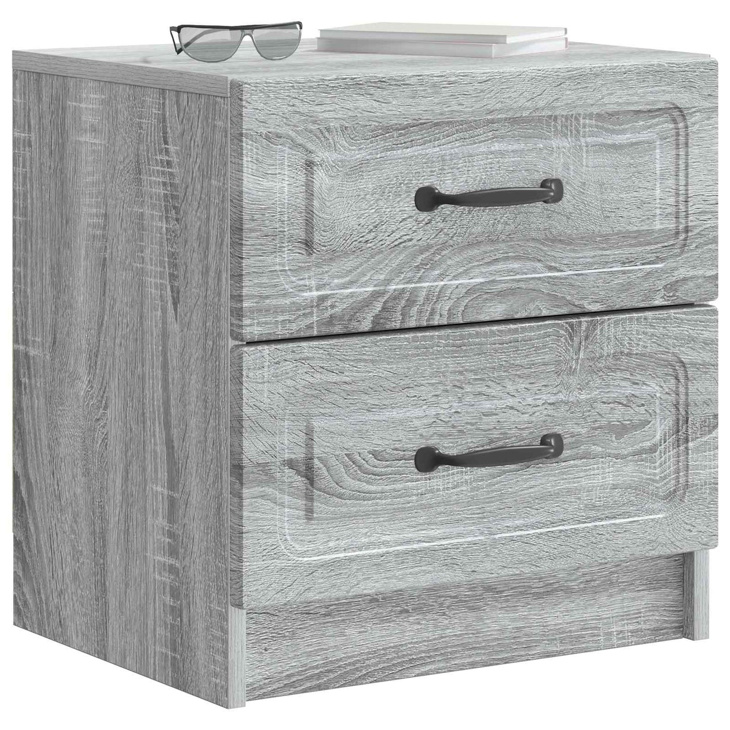 Nattbordskap med skuff 2 pcs Grå sonoma 43 x 34,5 x 44,5 cm