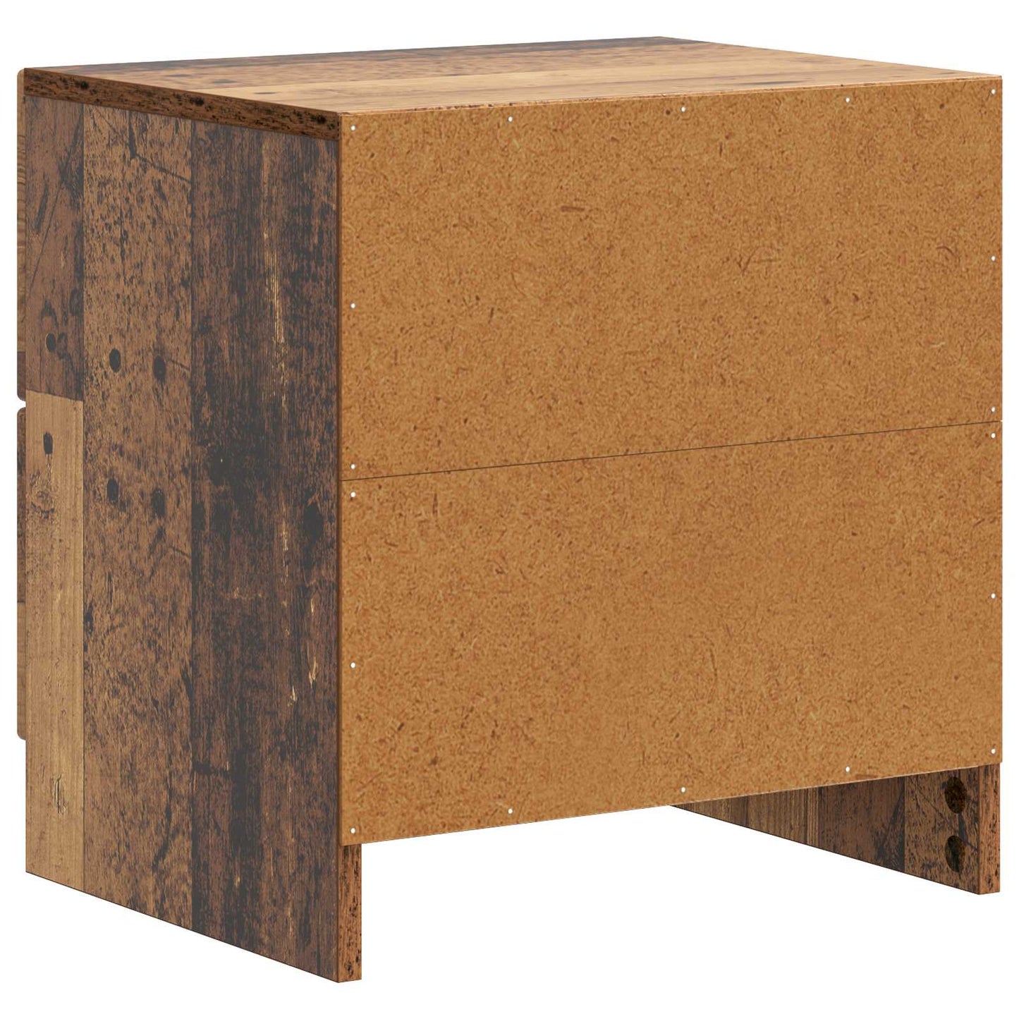 Nattbordskap med skuff 2 pcs Gammelt tre 43 x 34,5 x 44,5 cm