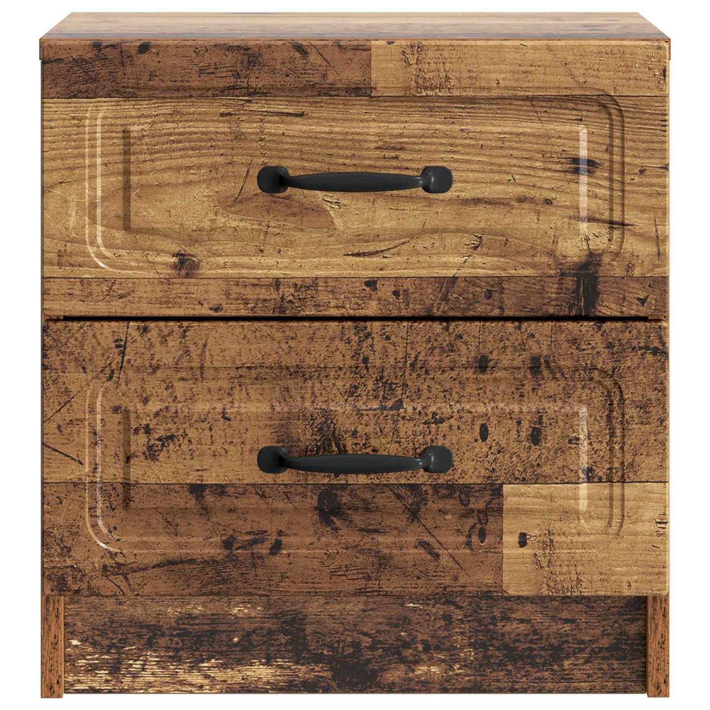 Nattbordskap med skuff 2 pcs Gammelt tre 43 x 34,5 x 44,5 cm