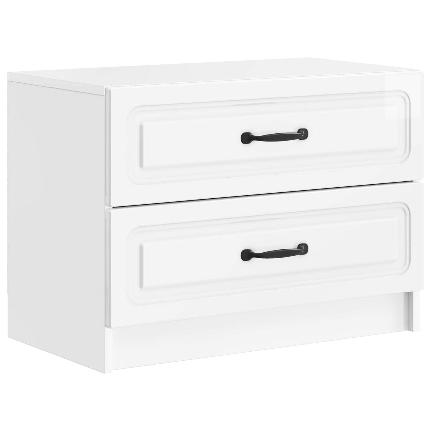 Nattbordskap Høgglans hvit 62 x 34,5 x 44,5 cm Konstruert tre
