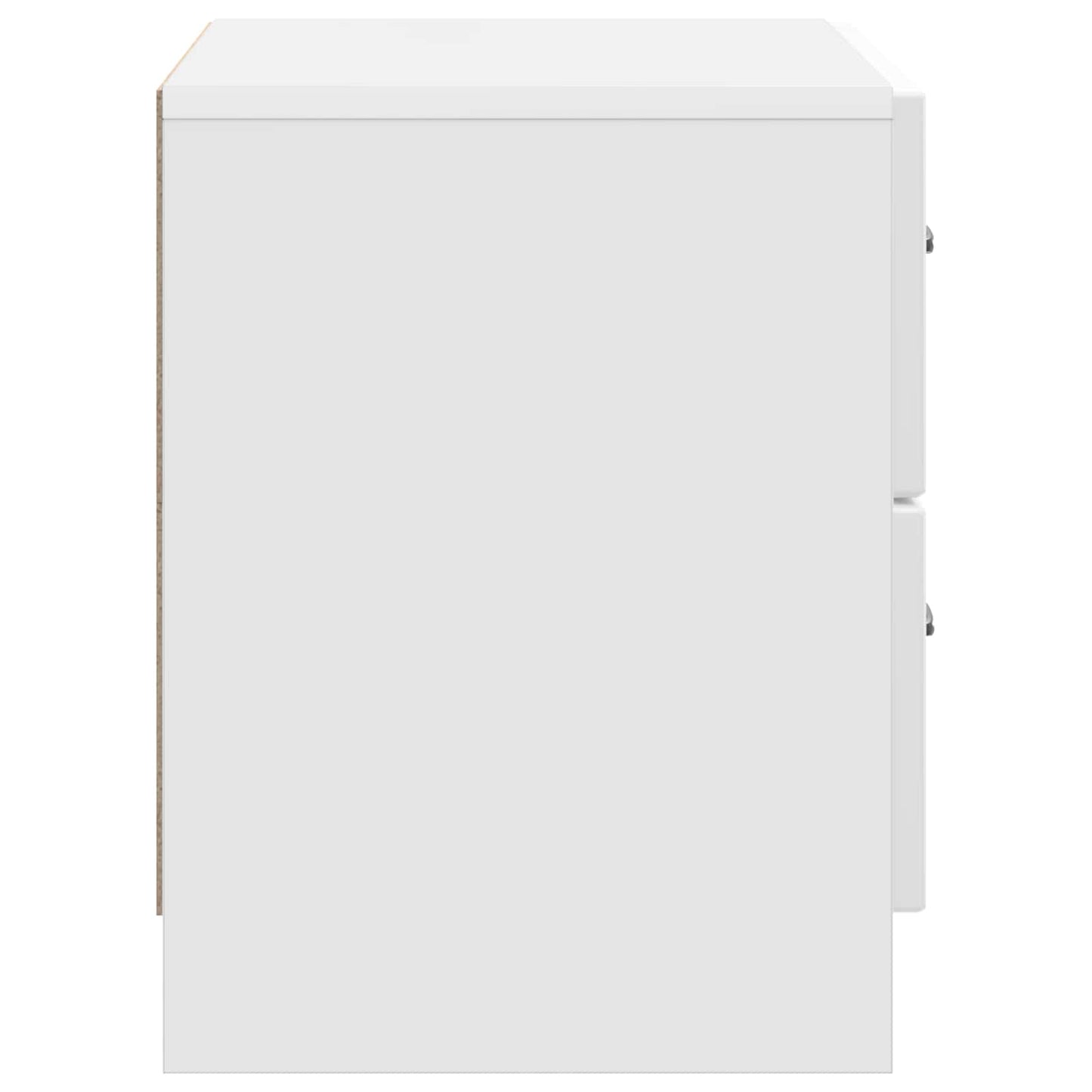 Nattbordskap Høgglans hvit 62 x 34,5 x 44,5 cm Konstruert tre