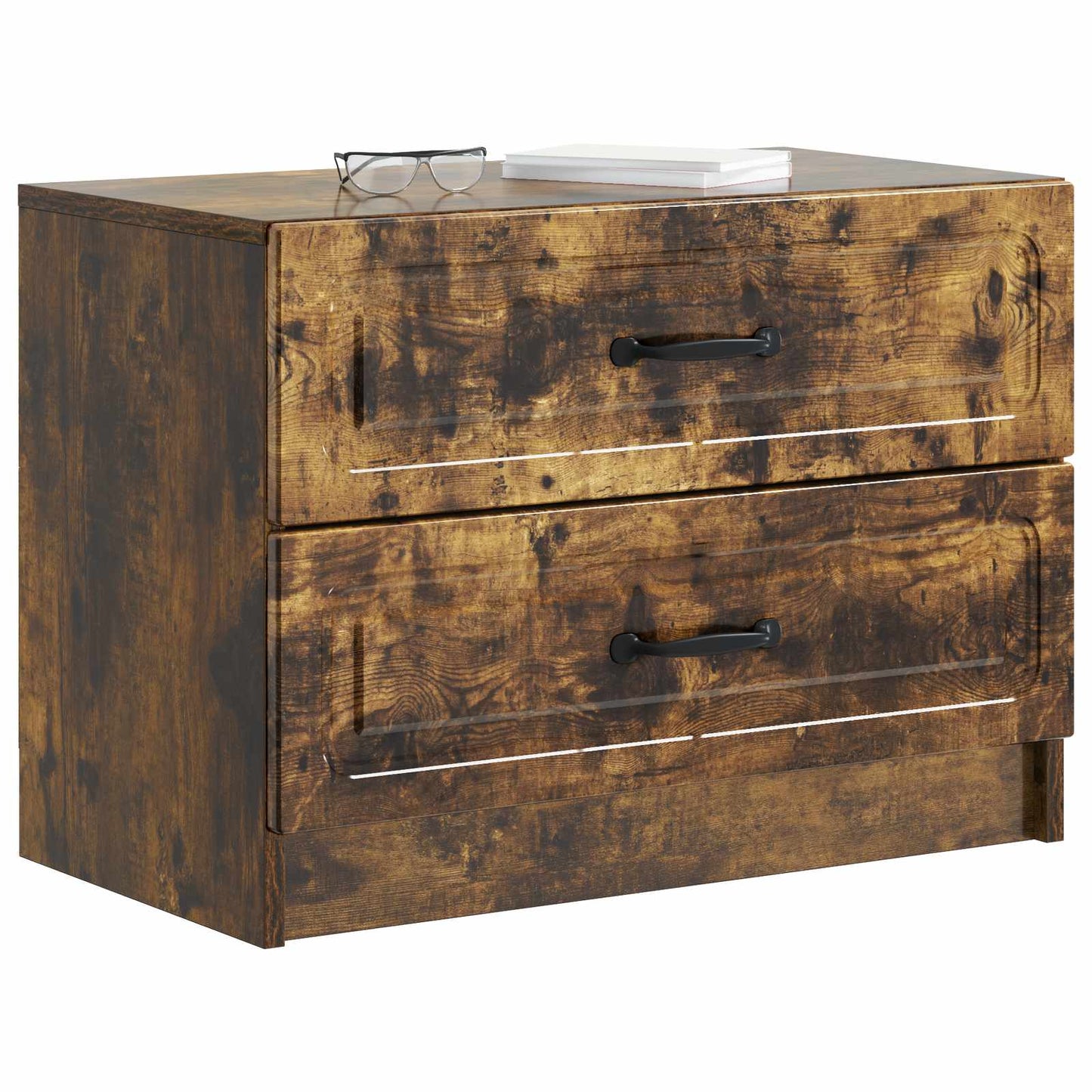 Nattbordskap Røkt Eik 62 x 34,5 x 44,5 cm Konstruert tre