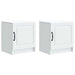 Nattbordskap 2 pcs Hvit 43 x 34,5 x 47 cm Konstruert tre