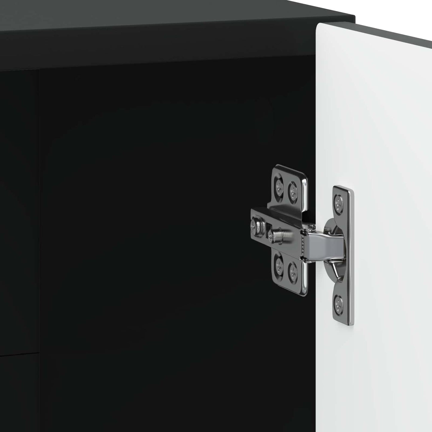 Nattbordskap Svart 43 x 34,5 x 47 cm Konstruert tre