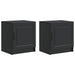 Nattbordskap 2 pcs Svart 43 x 34,5 x 47 cm Konstruert tre