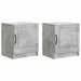 Nattbordskap 2 pcs Betonggrå 43 x 34,5 x 47 cm Konstruert tre