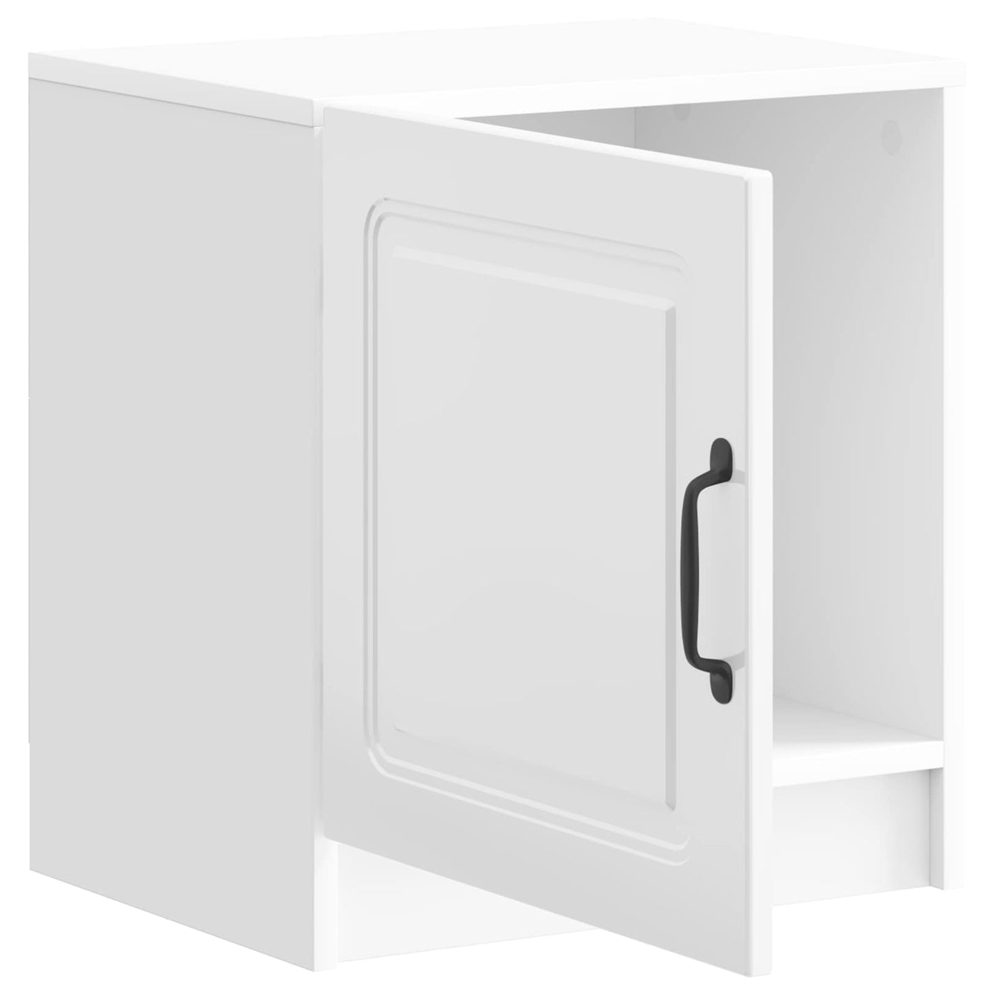 Nattbordskap 2 pcs Høgglans hvit 43 x 34,5 x 47 cm