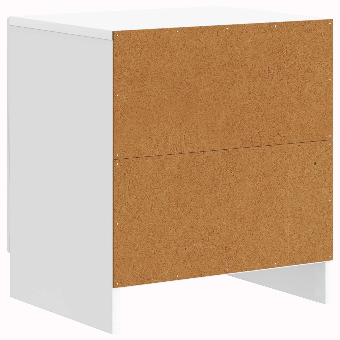 Nattbordskap 2 pcs Høgglans hvit 43 x 34,5 x 47 cm