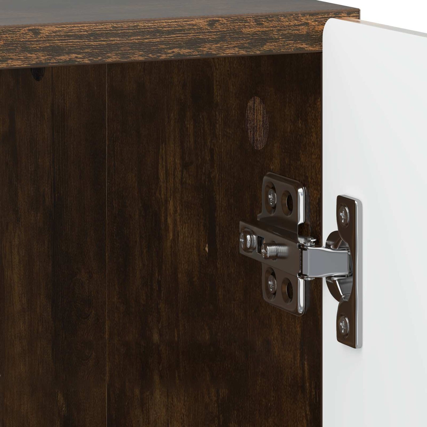 Nattbordskap 2 pcs Røkt Eik 43 x 34,5 x 47 cm Konstruert tre