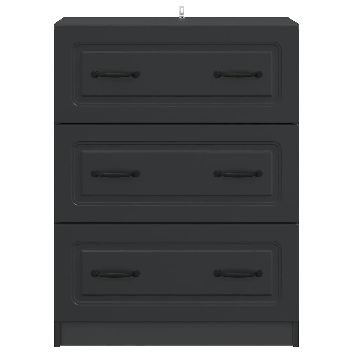 Skuffeskap Svart 66 x 34,5 x 87 cm Konstruert tre
