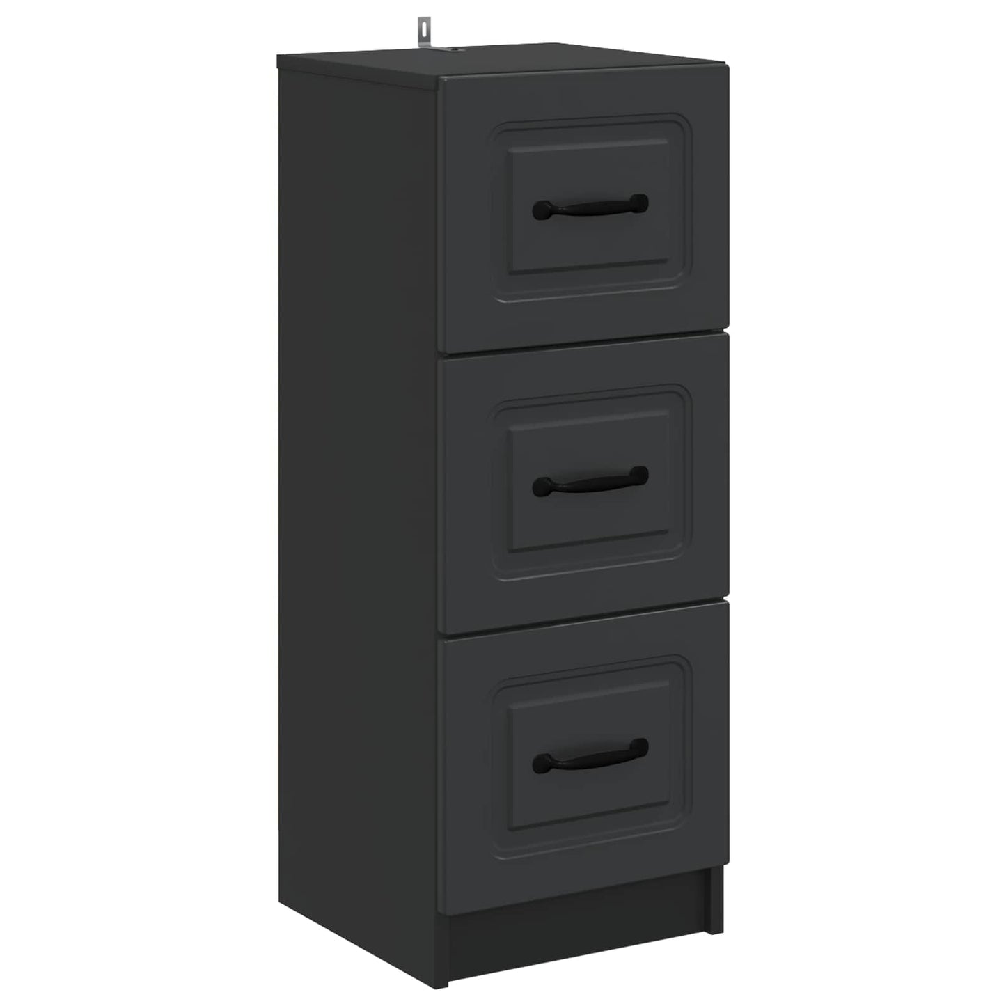 Skuffeskap Svart 33 x 34,5 x 87 cm Konstruert tre