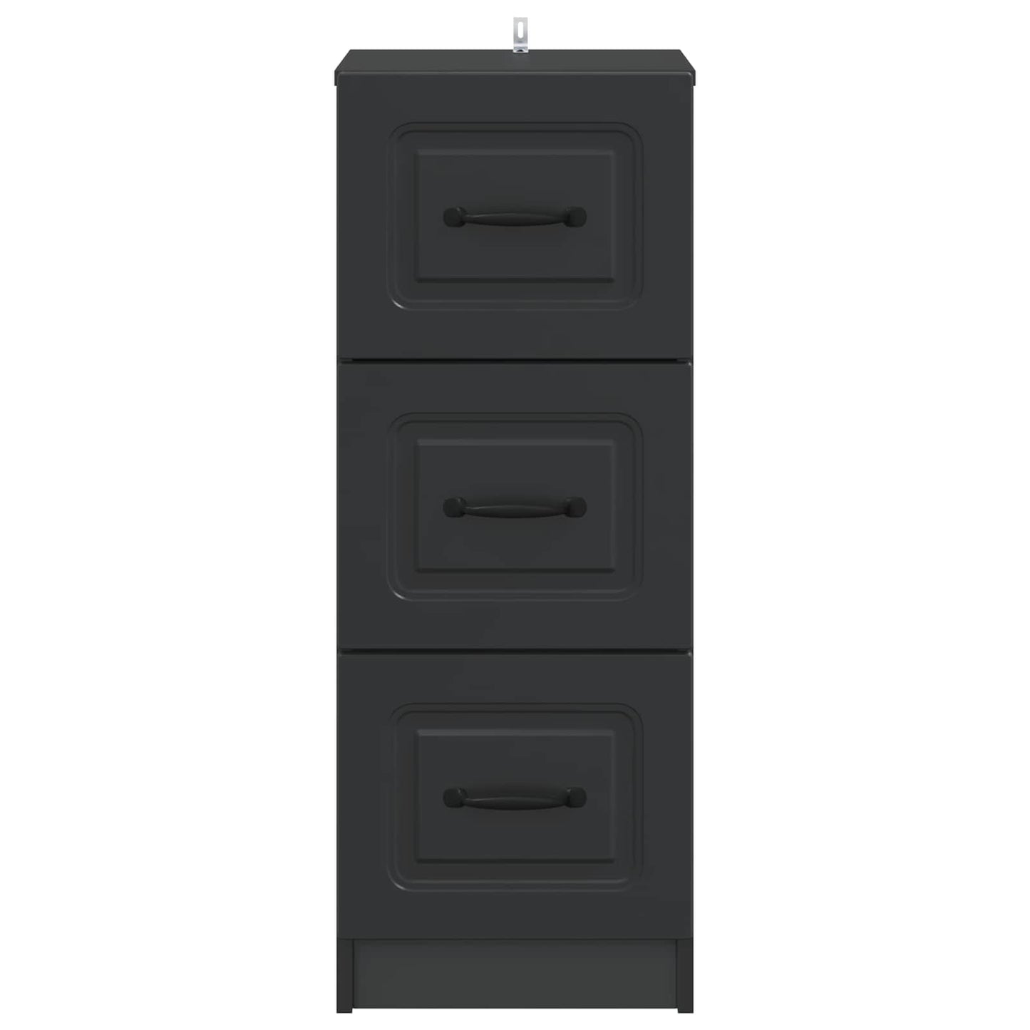 Skuffeskap Svart 33 x 34,5 x 87 cm Konstruert tre