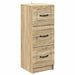 Skuffeskap Sonoma eik 33 x 34,5 x 87 cm Konstruert tre