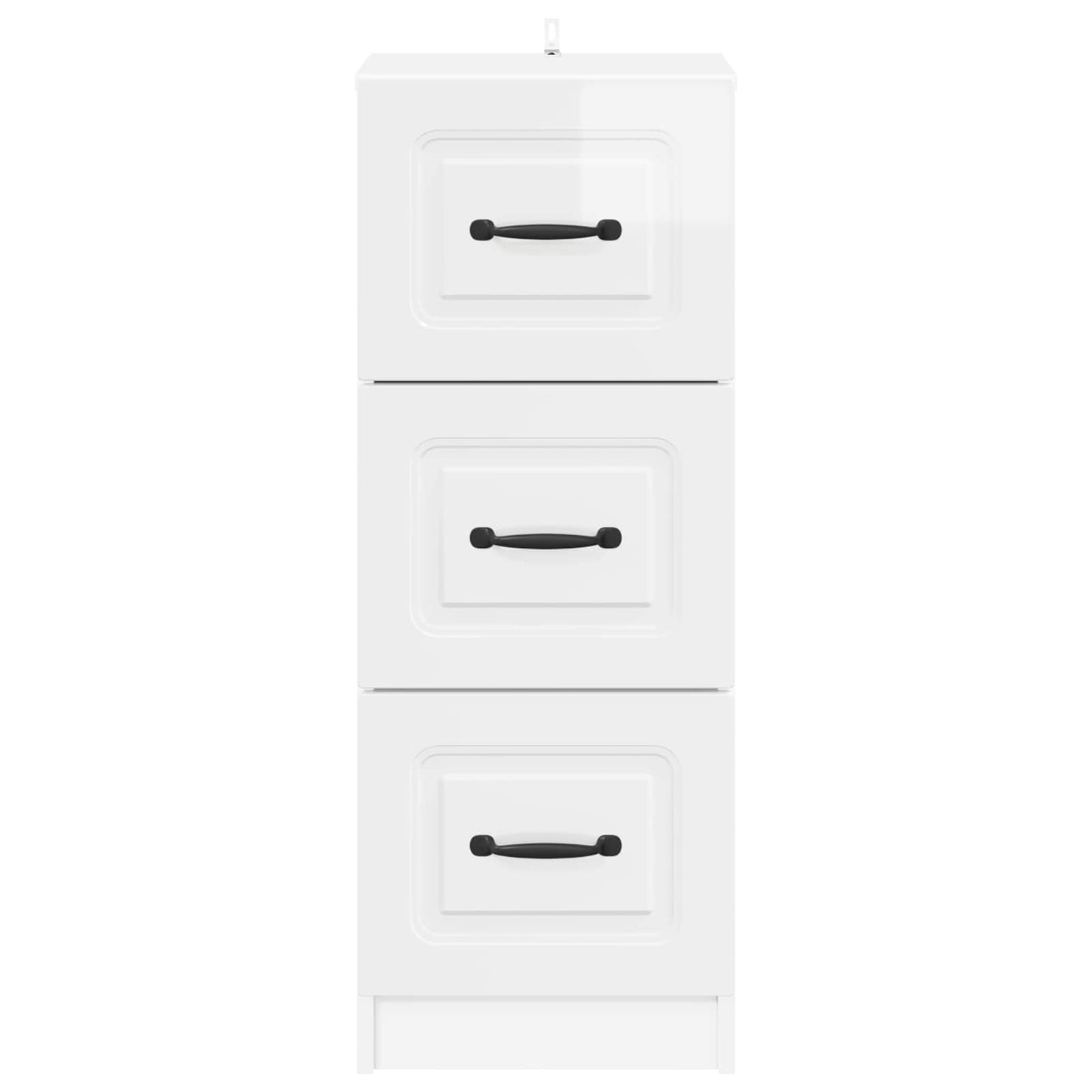 Skuffeskap Høgglans hvit 33 x 34,5 x 87 cm Konstruert tre