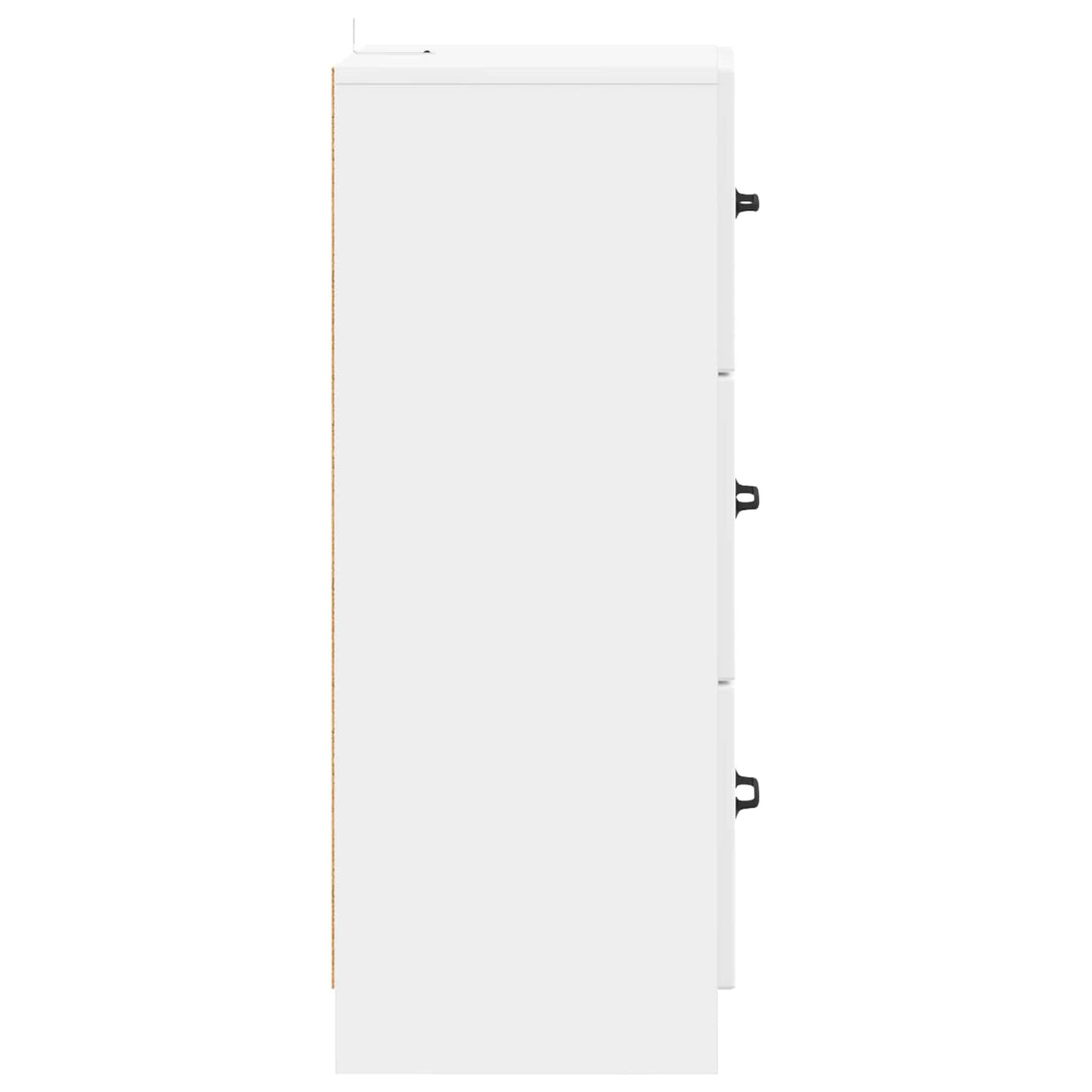 Skuffeskap Høgglans hvit 33 x 34,5 x 87 cm Konstruert tre