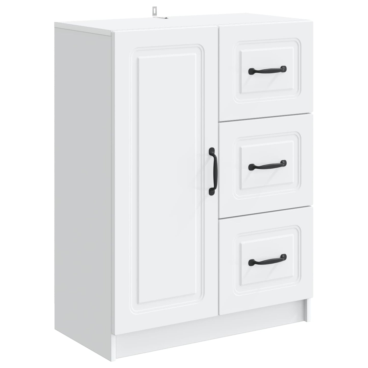 Serviesskap med skuff Hvit 66 x 34,5 x 87 cm Konstruert tre