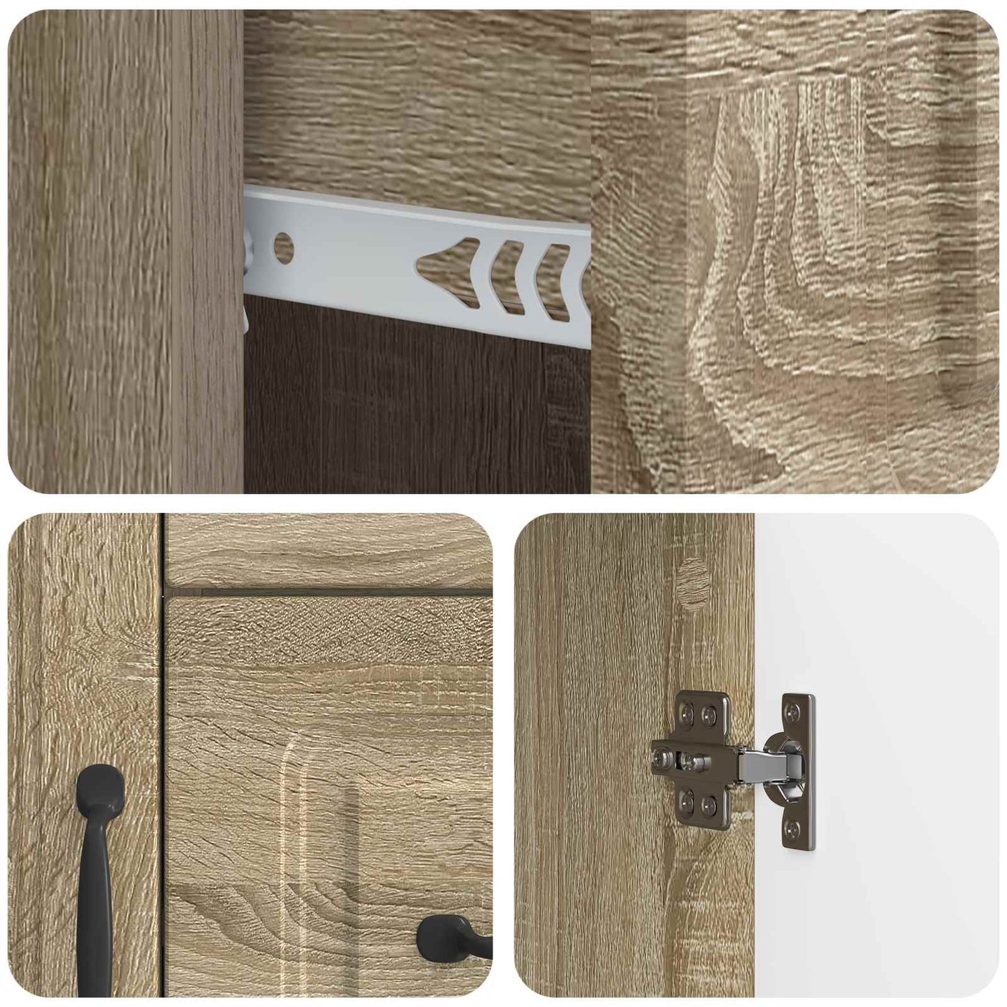 Serviesskap Sonoma eik 66 x 34,5 x 87 cm Konstruert tre