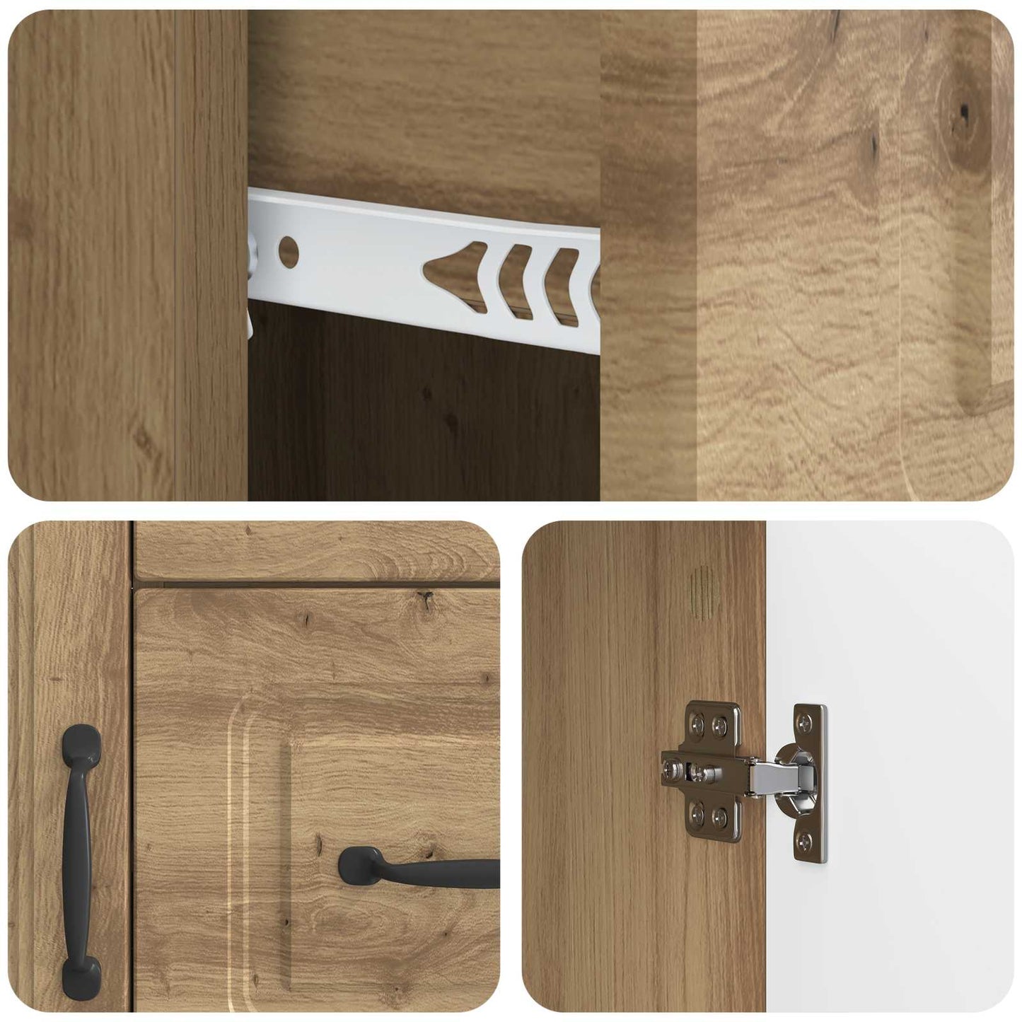 Serviesskap Artisan eik 66 x 34,5 x 87 cm Konstruert tre