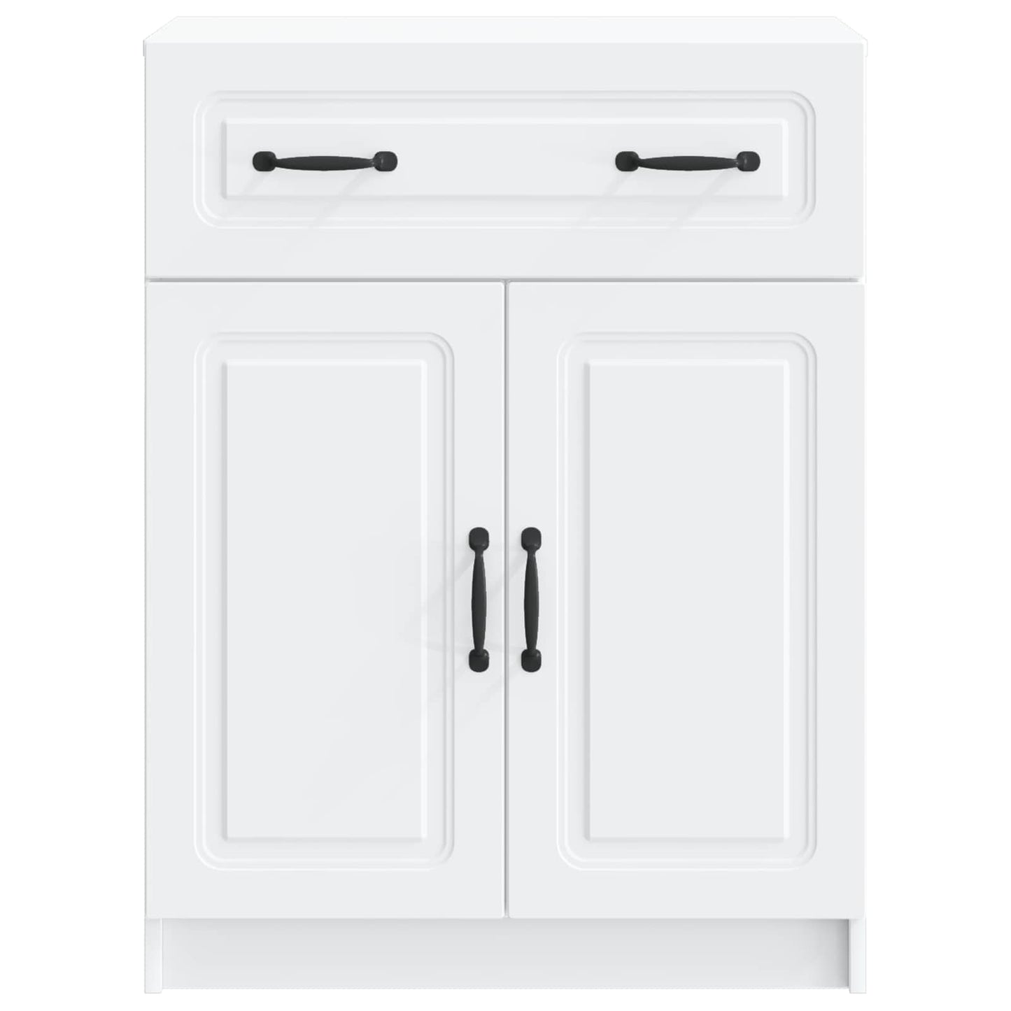 Serviesskap med skuff Hvit 66 x 34,5 x 87 cm Konstruert tre
