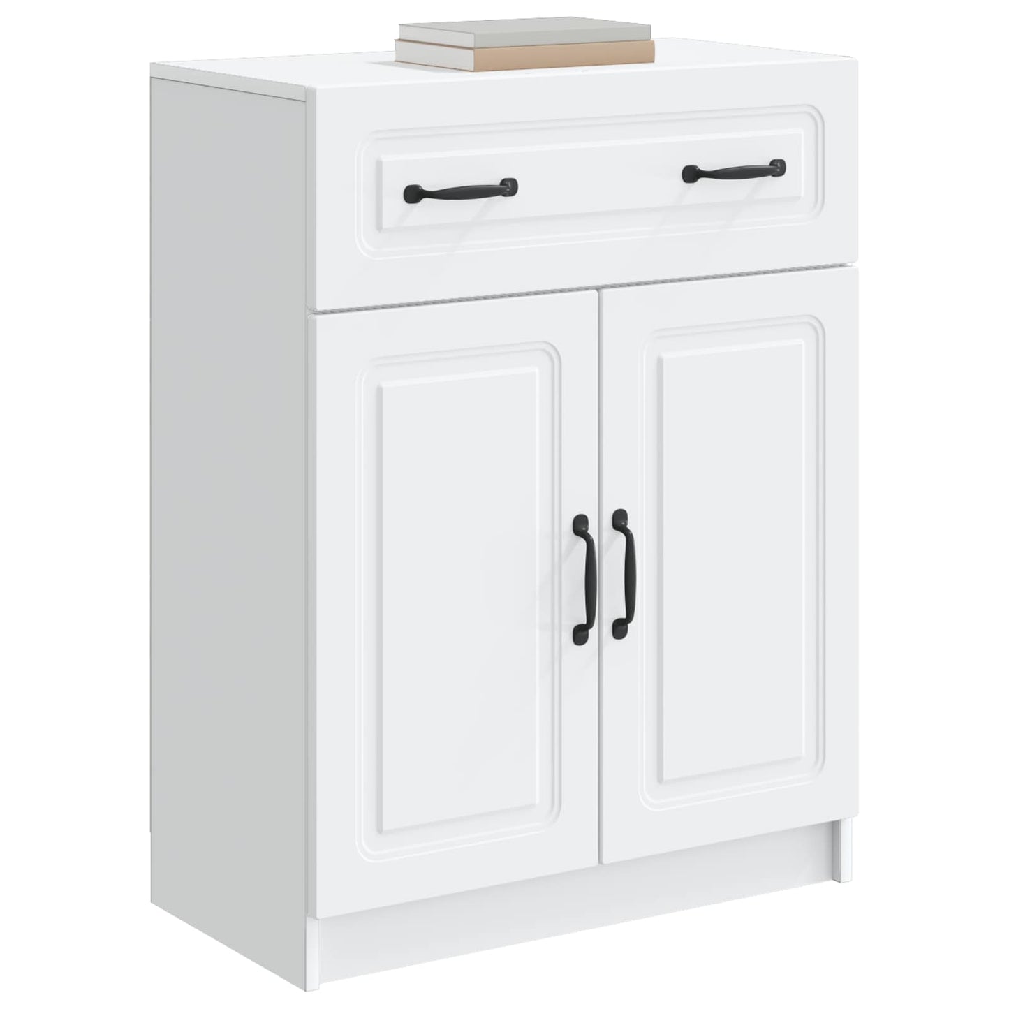 Serviesskap med skuff Hvit 66 x 34,5 x 87 cm Konstruert tre