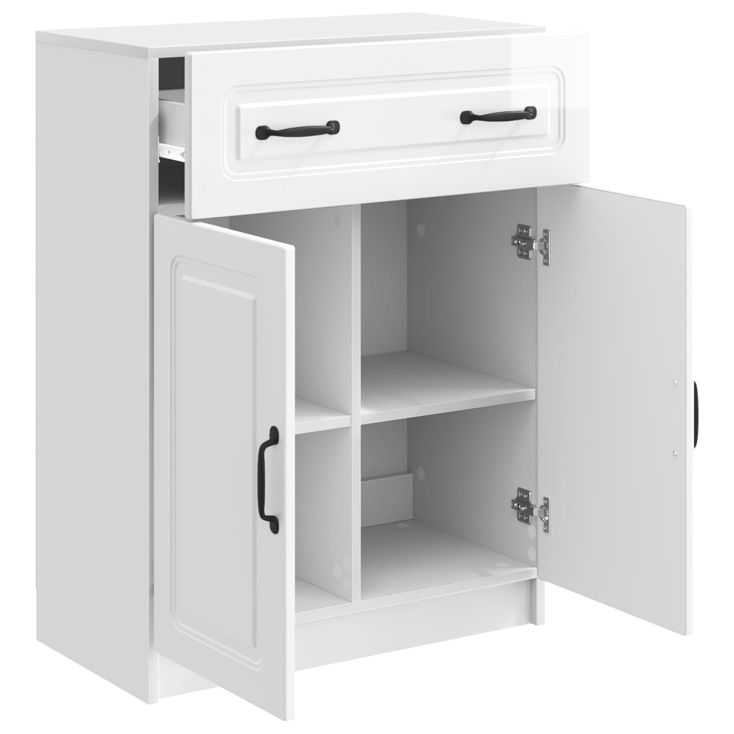 Serviesskap Høgglans hvit 66 x 34,5 x 87 cm Konstruert tre