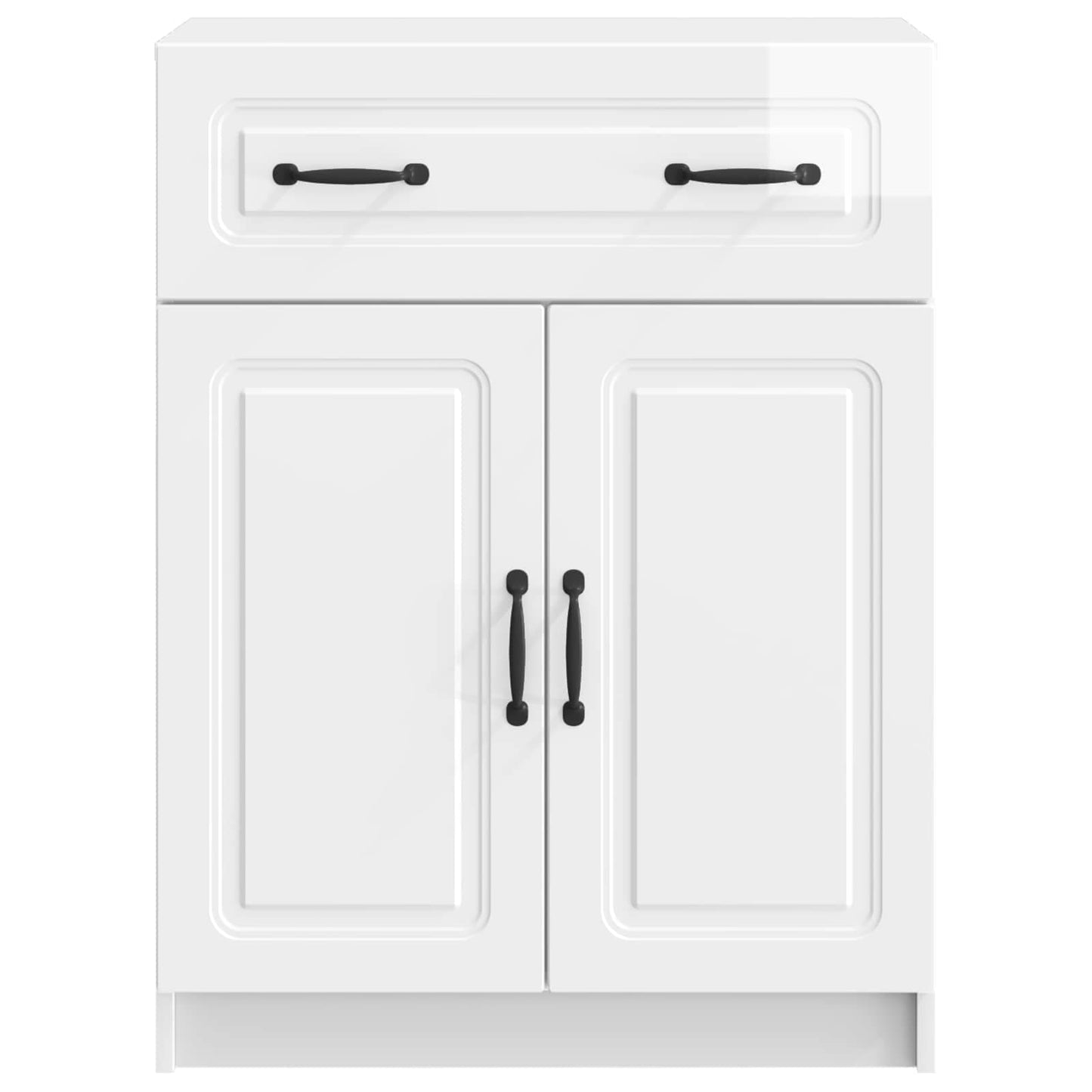 Serviesskap Høgglans hvit 66 x 34,5 x 87 cm Konstruert tre
