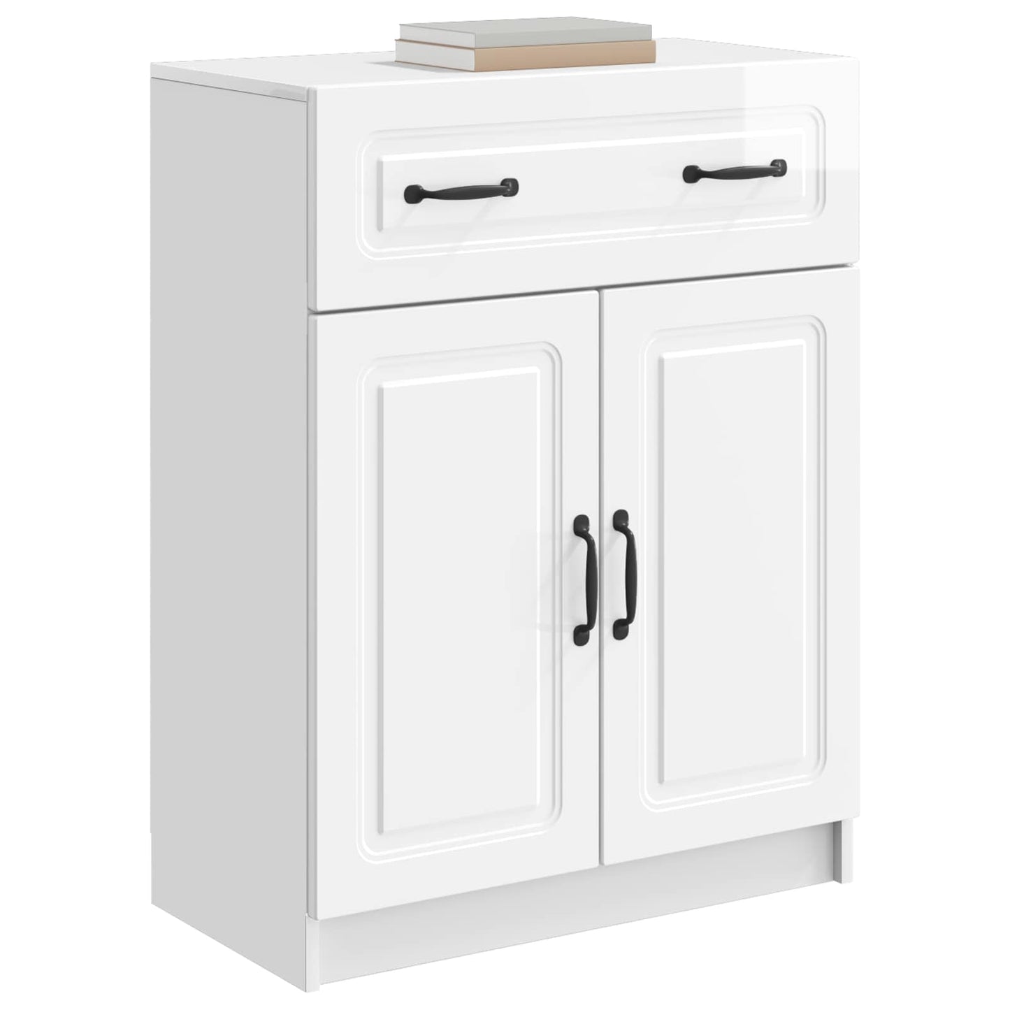Serviesskap Høgglans hvit 66 x 34,5 x 87 cm Konstruert tre