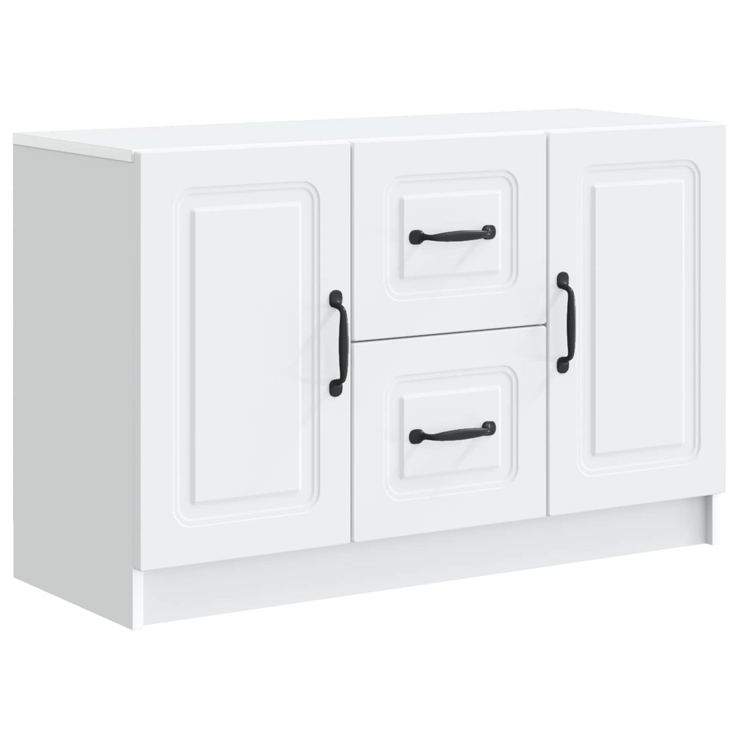 Serviesskap med skuff Hvit 89 x 34,5 x 57 cm Konstruert tre