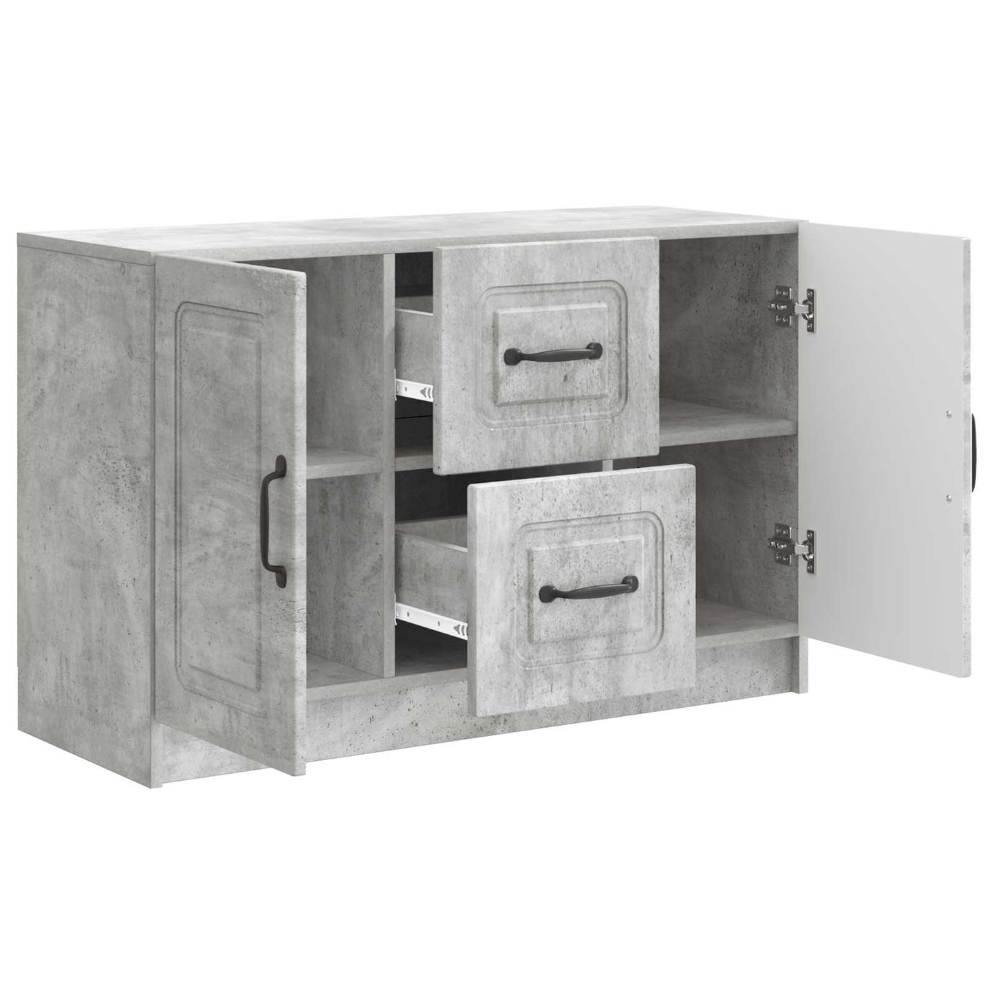 Serviesskap Betonggrå 89 x 34,5 x 57 cm Konstruert tre