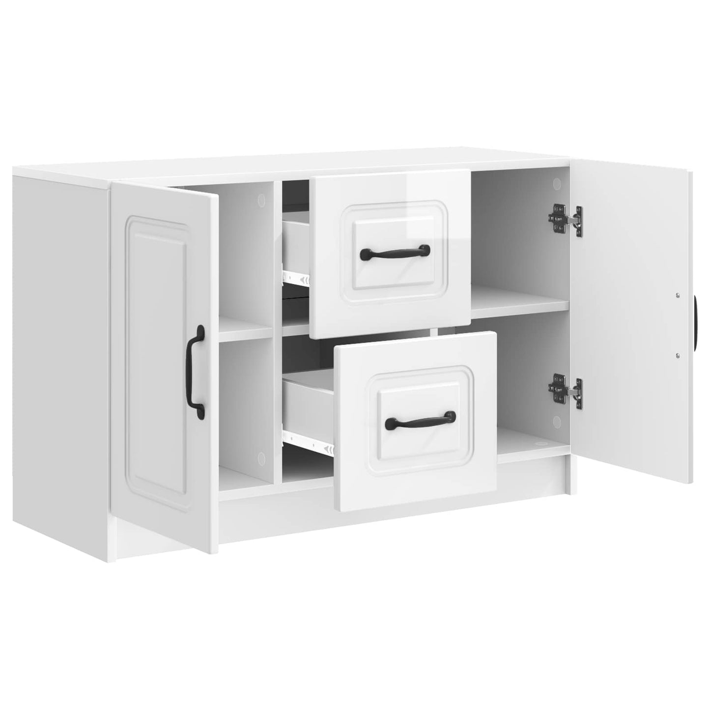 Serviesskap Høgglans hvit 89 x 34,5 x 57 cm Konstruert tre