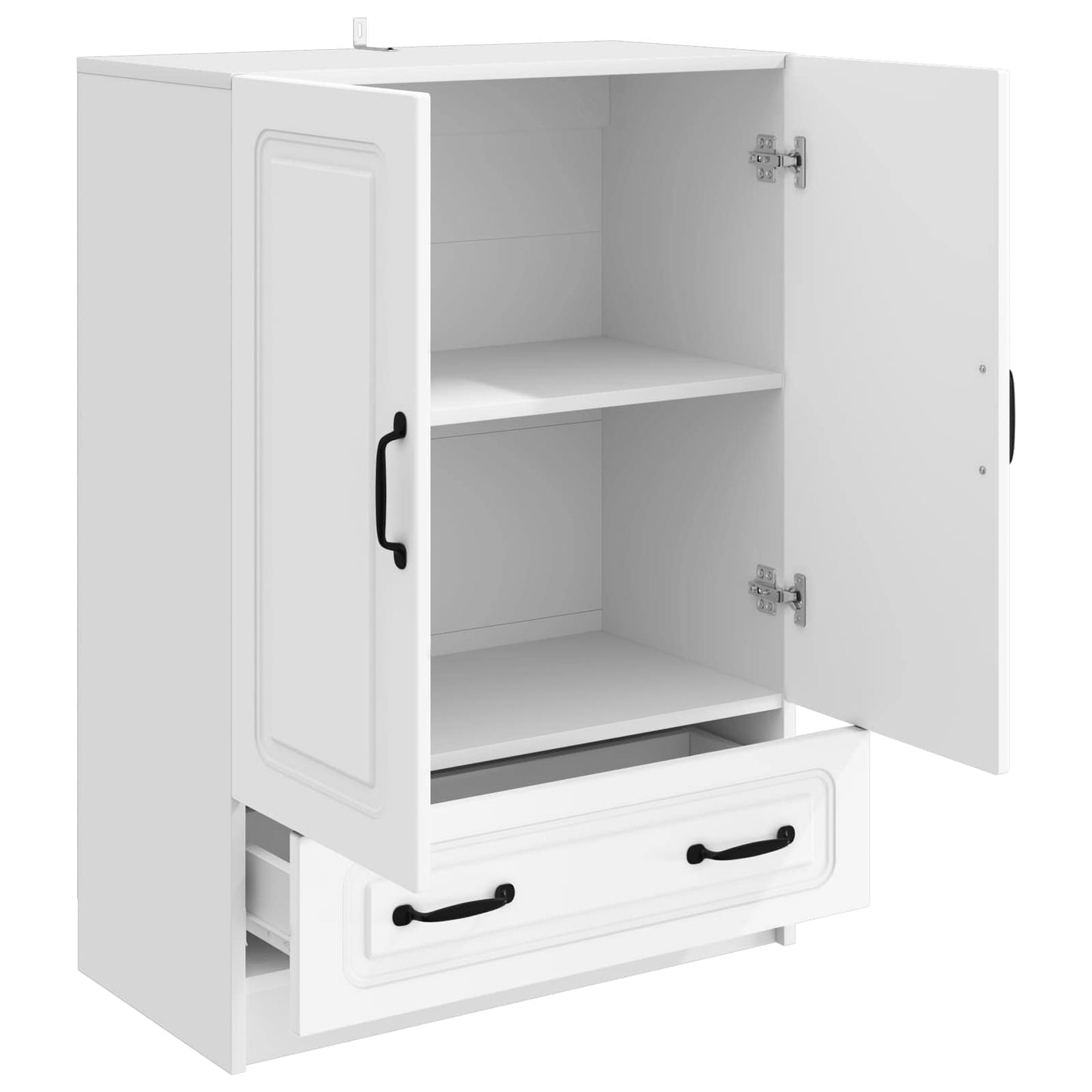 Serviesskap med skuff Hvit 66 x 34,5 x 92 cm Konstruert tre