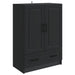 Serviesskap med skuff Svart 66 x 34,5 x 92 cm Konstruert tre