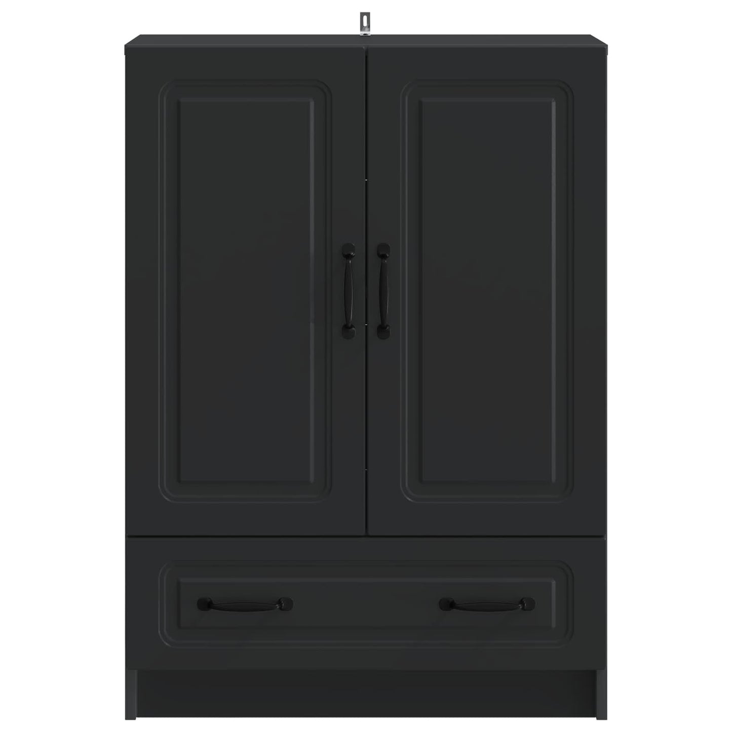 Serviesskap med skuff Svart 66 x 34,5 x 92 cm Konstruert tre