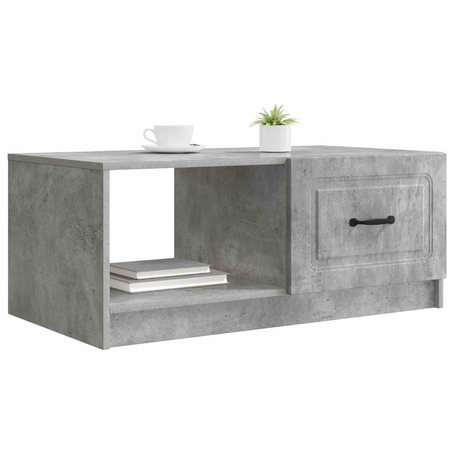 Kaffebord Betonggrå 90 x 50 x 37 cm Konstruert tre
