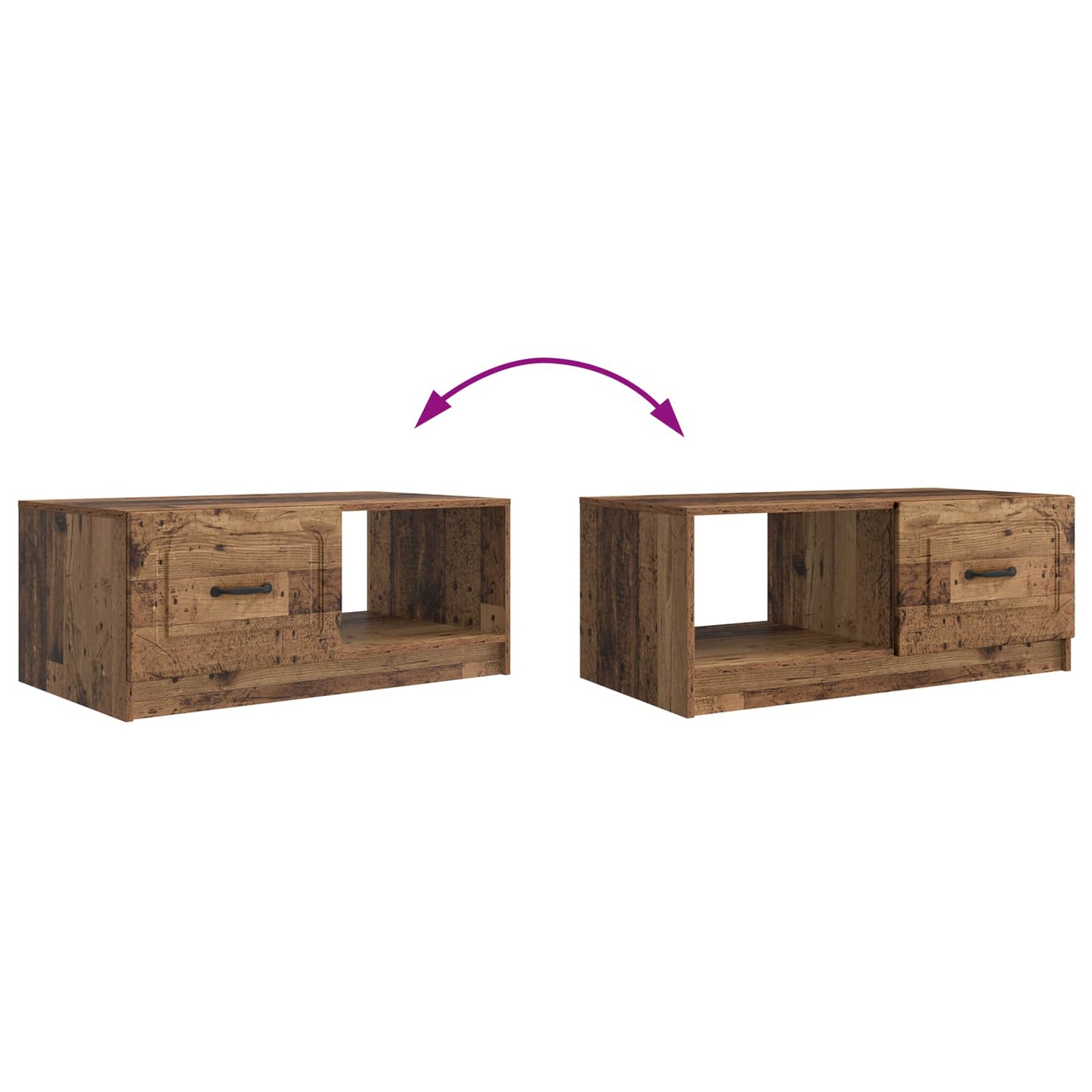 Kaffebord Gammelt tre 90 x 50 x 37 cm Konstruert tre