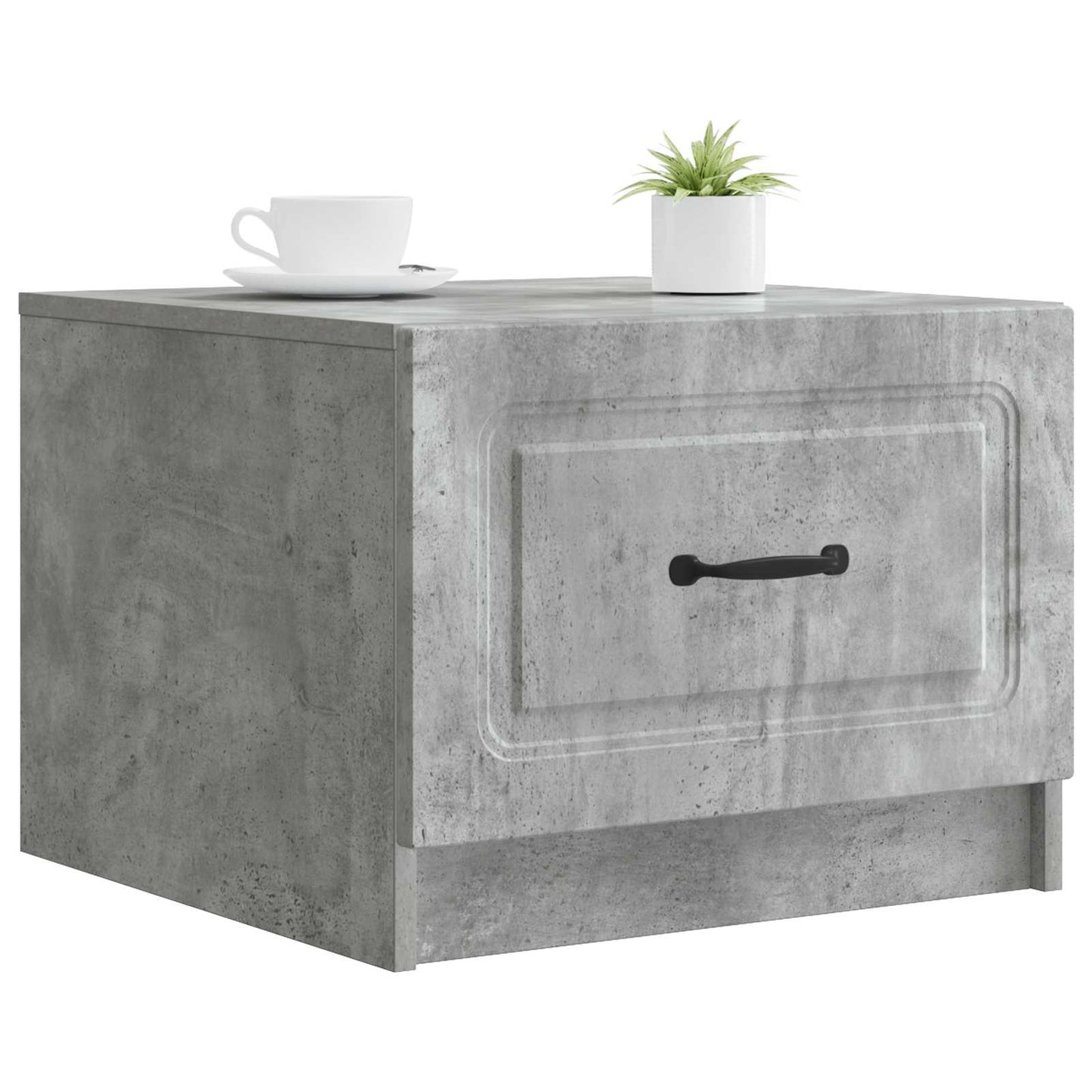 Kaffebord med skuff Betonggrå 49 x 50 x 37 cm Konstruert tre