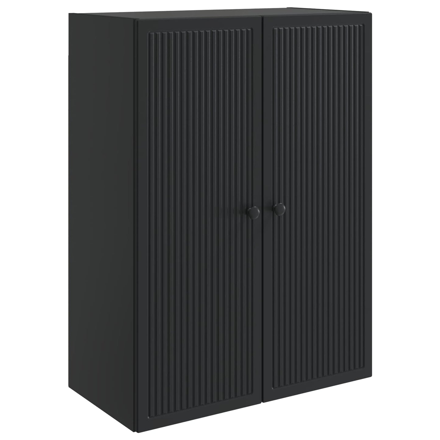 Vegghengt skap Svart 66 x 34,5 x 90 cm Konstruert tre