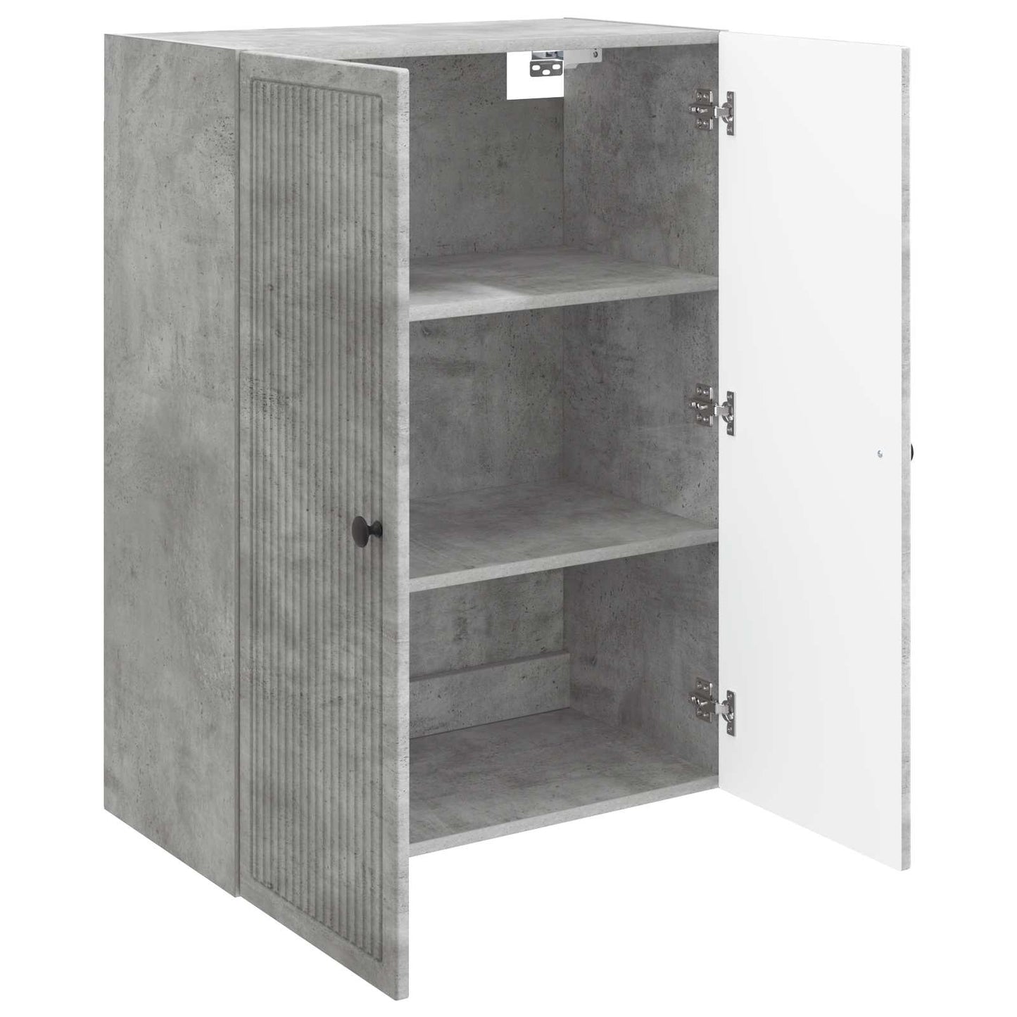 Vegghengt skap Betonggrå 66 x 34,5 x 90 cm Konstruert tre