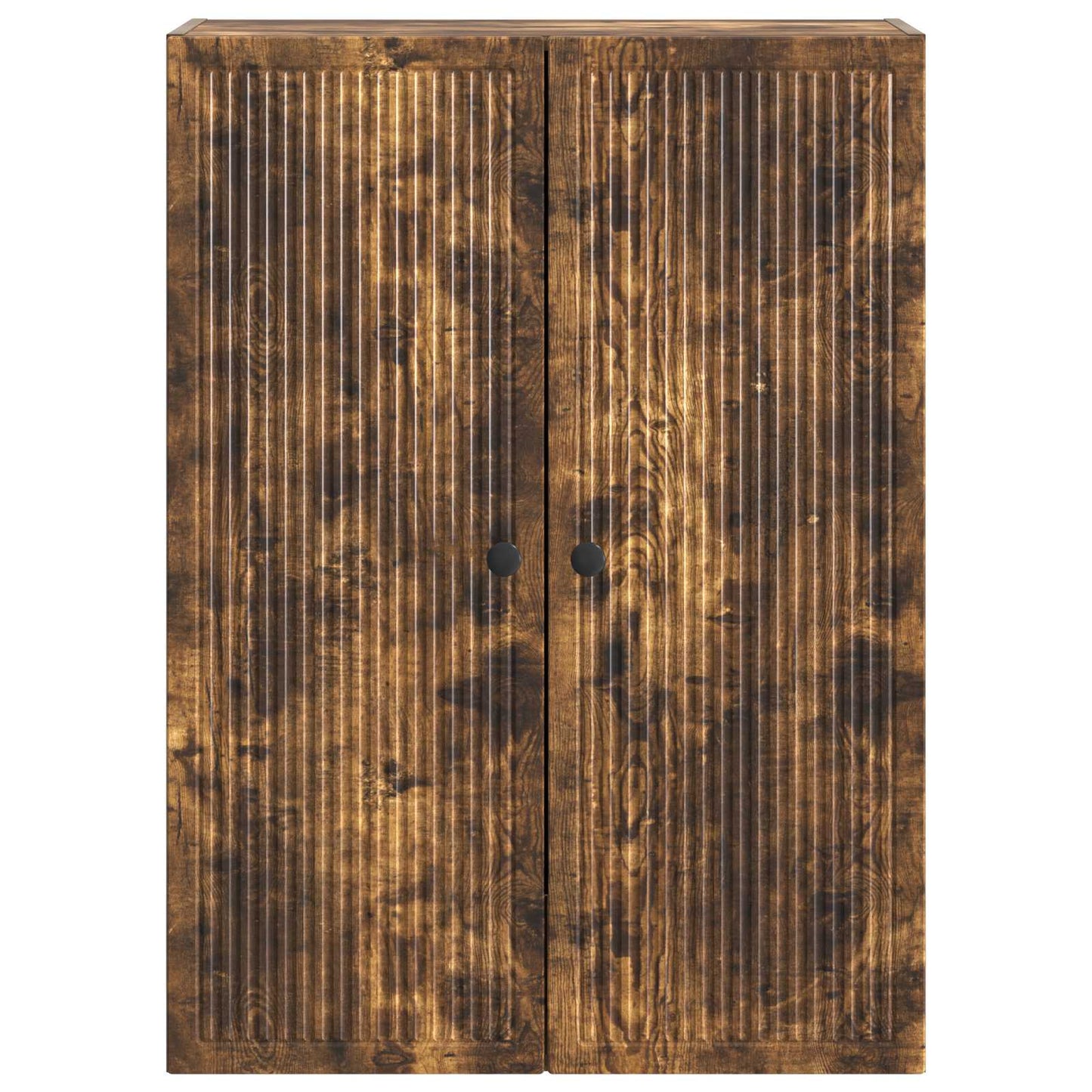 Vegghengt skap Røkt Eik 66 x 34,5 x 90 cm Konstruert tre