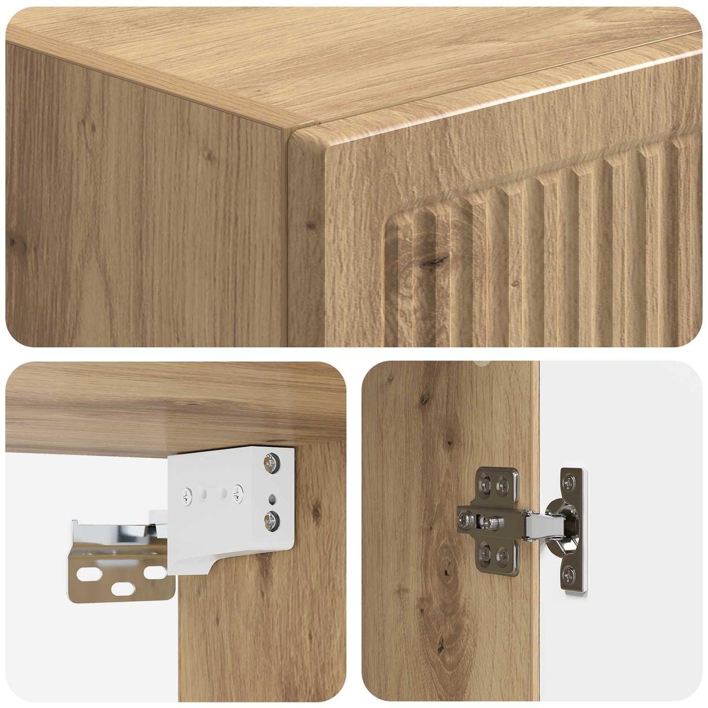 Vegghengt skap Artisan eik 33 x 34,5 x 90 cm Konstruert tre