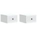 Vegghengt Nattbord 2 pcs Hvit 33 x 34,5 x 20 cm Konstruert tre