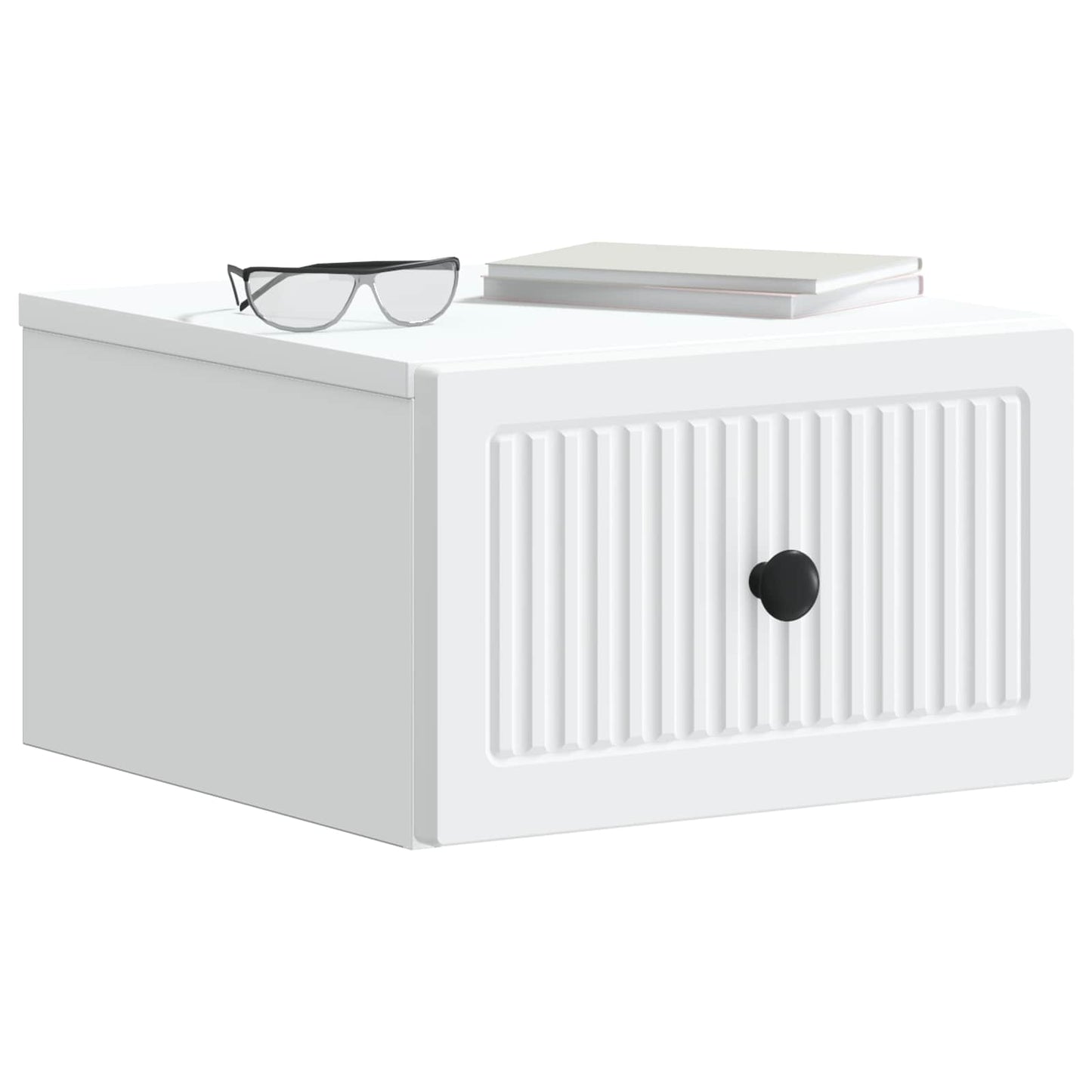 Vegghengt Nattbord 2 pcs Hvit 33 x 34,5 x 20 cm Konstruert tre