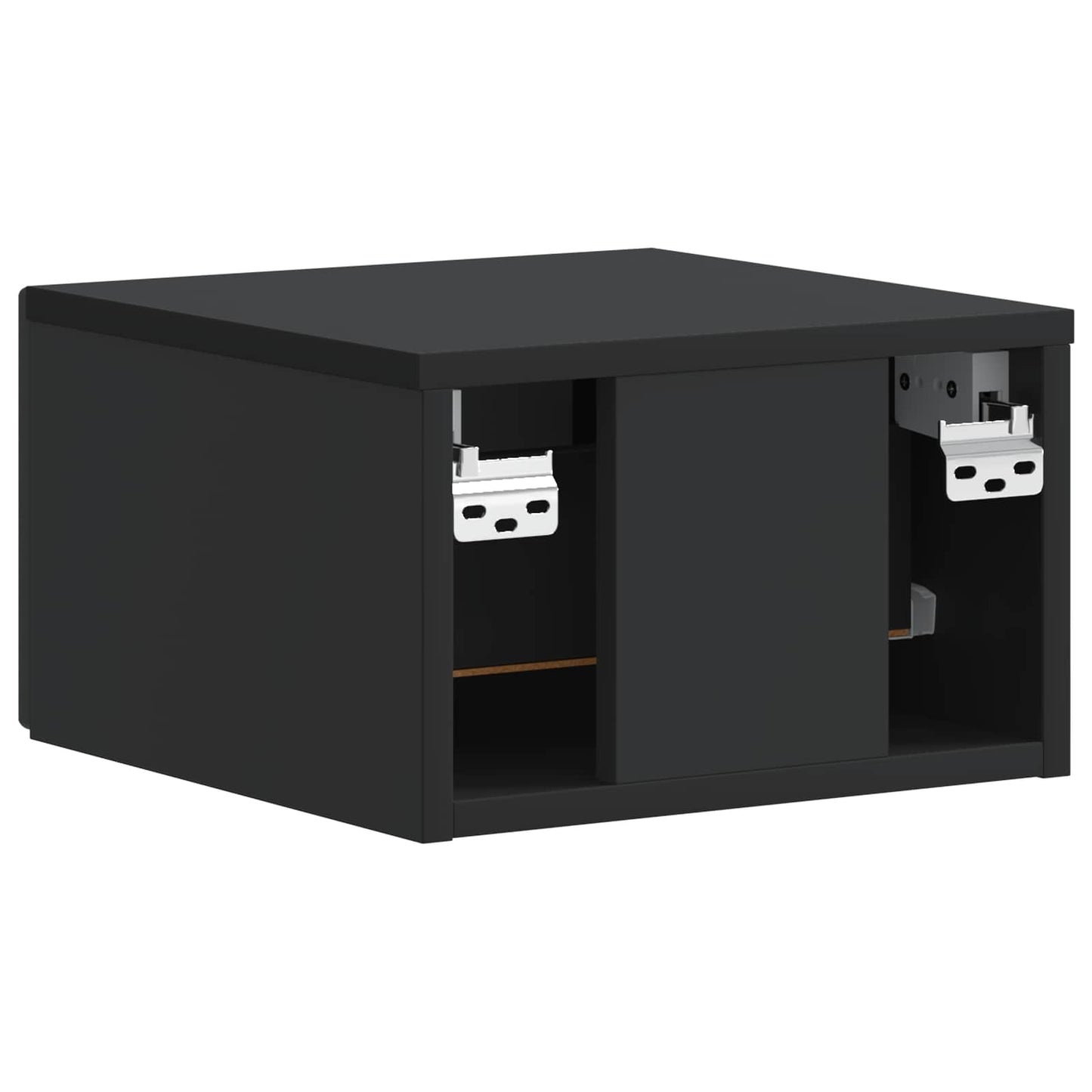Vegghengt Nattbord Svart 33 x 34,5 x 20 cm Konstruert tre