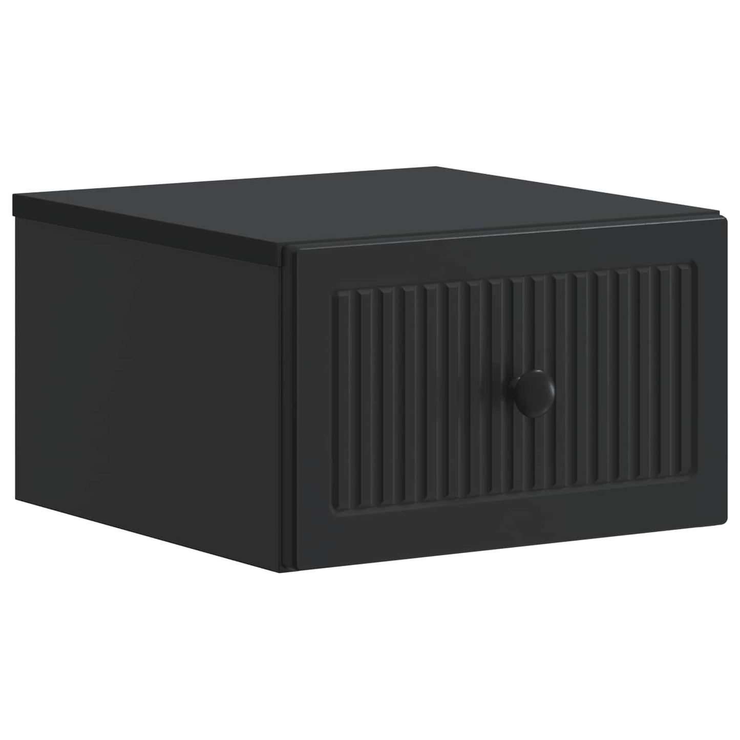 Vegghengt Nattbord 2 pcs Svart 33 x 34,5 x 20 cm Konstruert tre